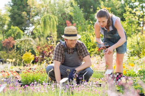 Local gardener working on a Harlington outdoor space